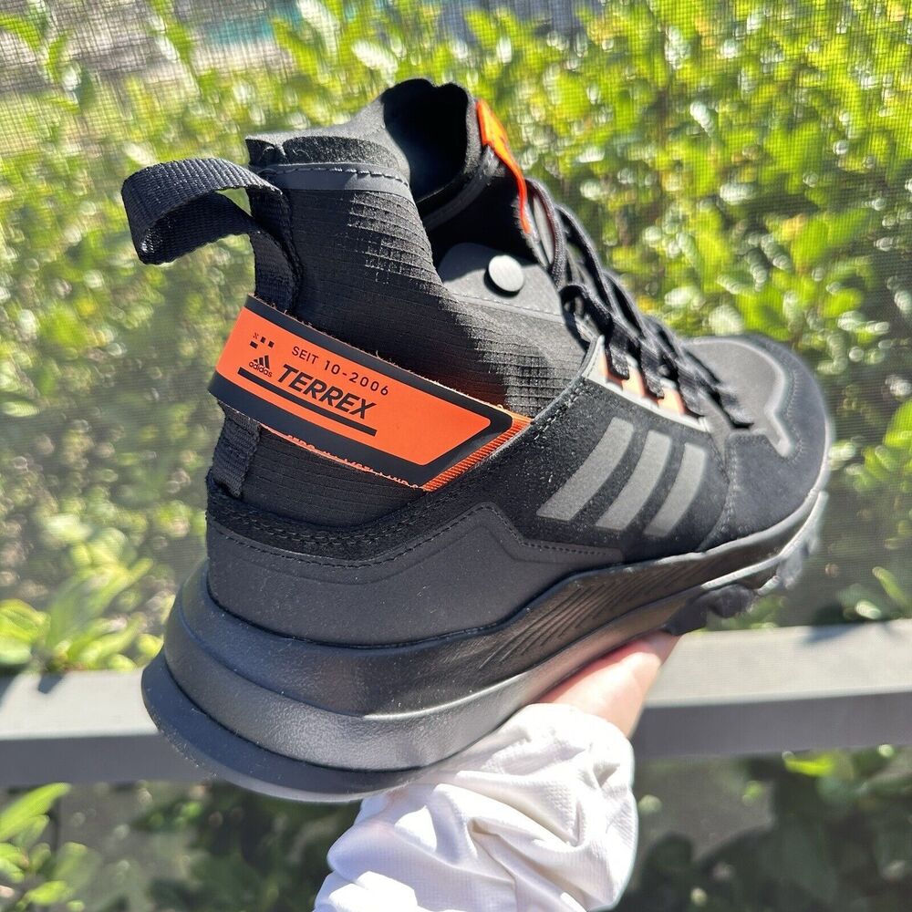 Adidas Terrex Hikster Mid Core Black Signal Orange Men's Shoes EH3529 Size 9.5 - Picture 9 of 15
